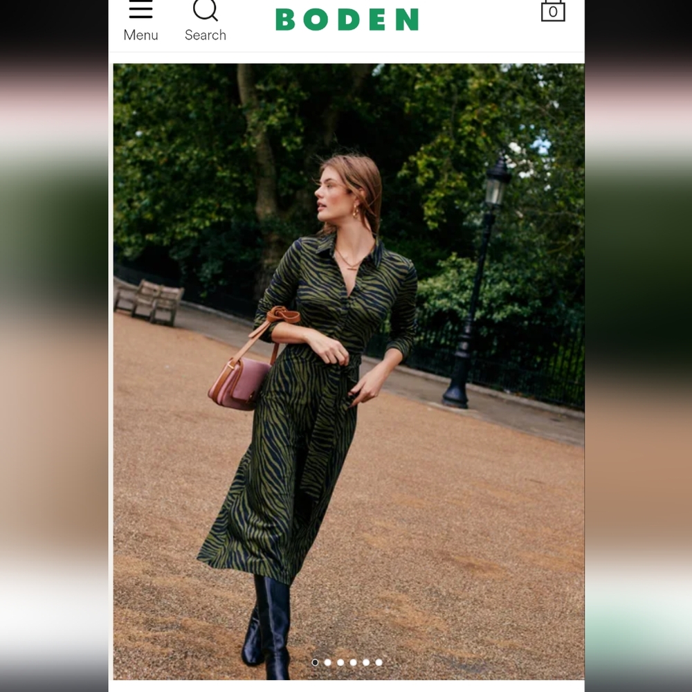 Boden Shirt Dress -Laura Jersey Midi Shirt Dress